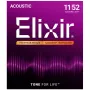 Cordas para guitarra acústica Elixir Strings 16027 Phosphor Bronze Custom Light NANOWEB (11-52)