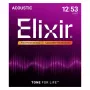 Cordas para guitarra acústica Elixir 16052 Phosphor Bronze Light NANOWEB (12-53)