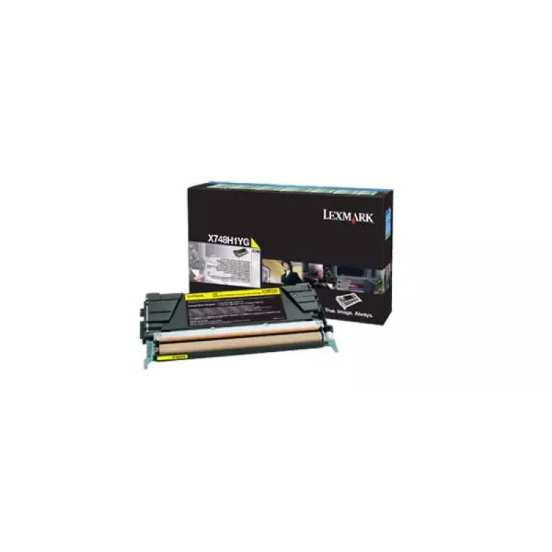 Lexmark X748H1YG Tinteiro original Return Program amarelo de alto rendimento 10.000 páginas para a série X748