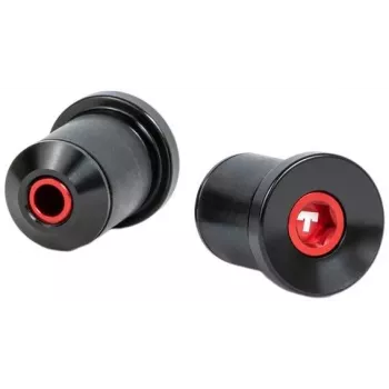 Terminais de guiador Tilt Bar Ends 22 Size - preto - compósito de nylon - par