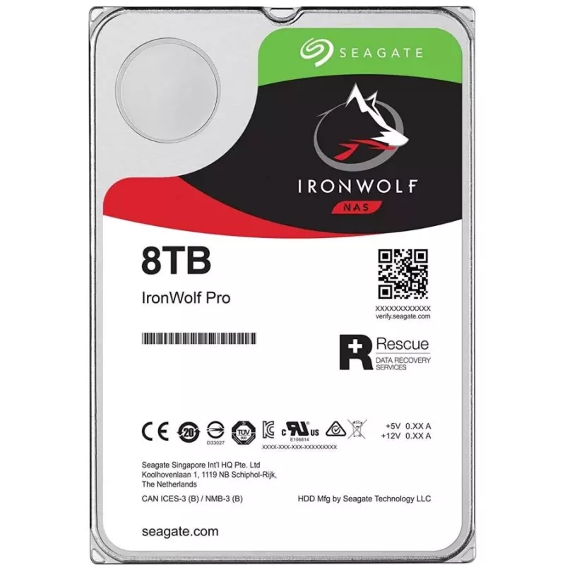 Disco rígido Seagate IronWolf 8TB NAS SATA-3 Retail