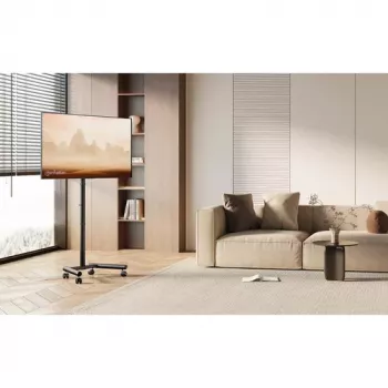 MANHATTAN Suporte compacto para TV e monitor com rodas 13-50 polegadas, inclinável e ajustável em altura, até 20 kg, preto (462464)