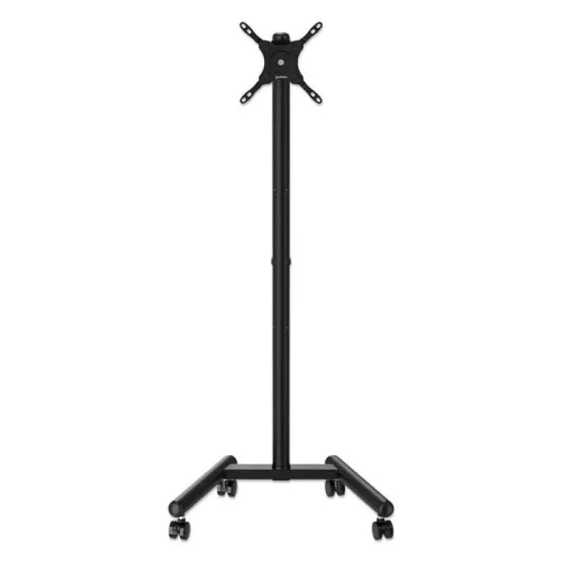 MANHATTAN Suporte compacto para TV e monitor com rodas 13-50 polegadas, inclinável e ajustável em altura, até 20 kg, preto (462464)