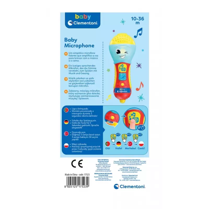 Microfone de brincar para criança – Clementoni 17523