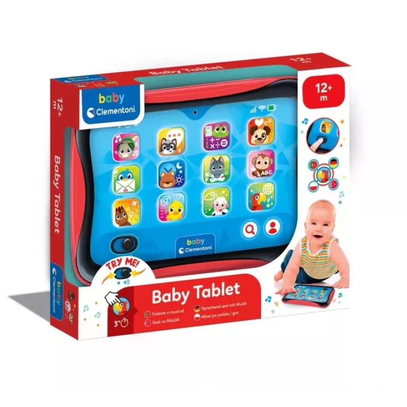 Tablet de brincar Clementoni 17535 - Brinquedo eletrónico educativo para crianças a partir dos 12 meses
