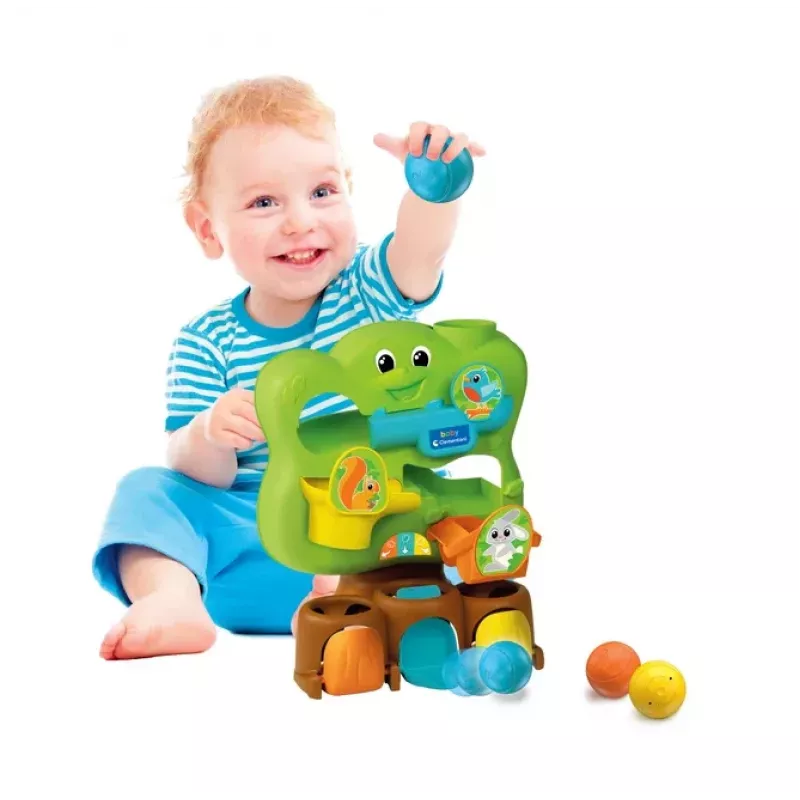 Brinquedo lógico Clementoni Baby – Árvore mágica das cores com bolas 17580