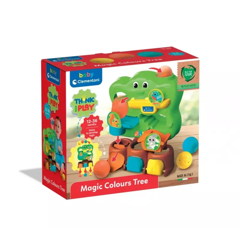 Brinquedo lógico Clementoni Baby – Árvore mágica das cores com bolas 17580