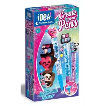 Clementoni Idea Art Mini Factory Best Friends canetas Pen Creators conjunto de trabalhos manuais 18162