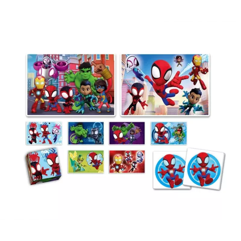 Clementoni Marvel Spidey conjunto educativo puzzle, memo e blocos 18295