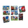 Clementoni conjunto de jogos educativos puzzle, memo e blocos de construção Sonic 28389