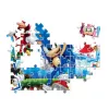 Clementoni conjunto de jogos educativos puzzle, memo e blocos de construção Sonic 28389