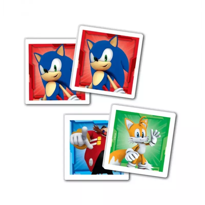 Clementoni conjunto de jogos educativos puzzle, memo e blocos de construção Sonic 28389