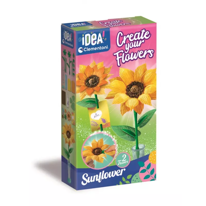 Clementoni Idea Art Kit Criativo Mini Fábrica de Flores Girassol 18347