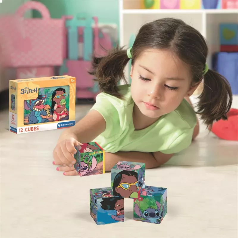 Clementoni Disney Stitch Puzzle 12 Cubos 41347