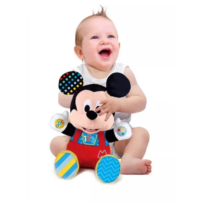 Clementoni Disney Baby Mickey Mouse Peluche Interativo, ensina e abraça, língua polaca 50131