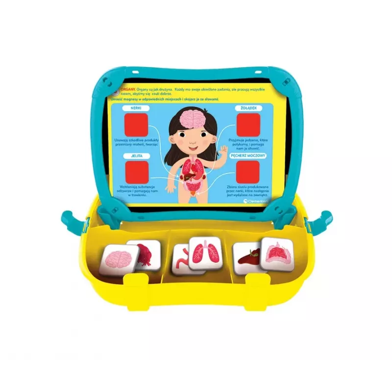 Mala de médico magnética para aprendizagem lúdica, língua polaca, Clementoni 50393