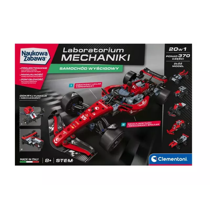 Science & Play – Laboratório de Mecânica Carro de Corrida Versão Polaca Clementoni 50403