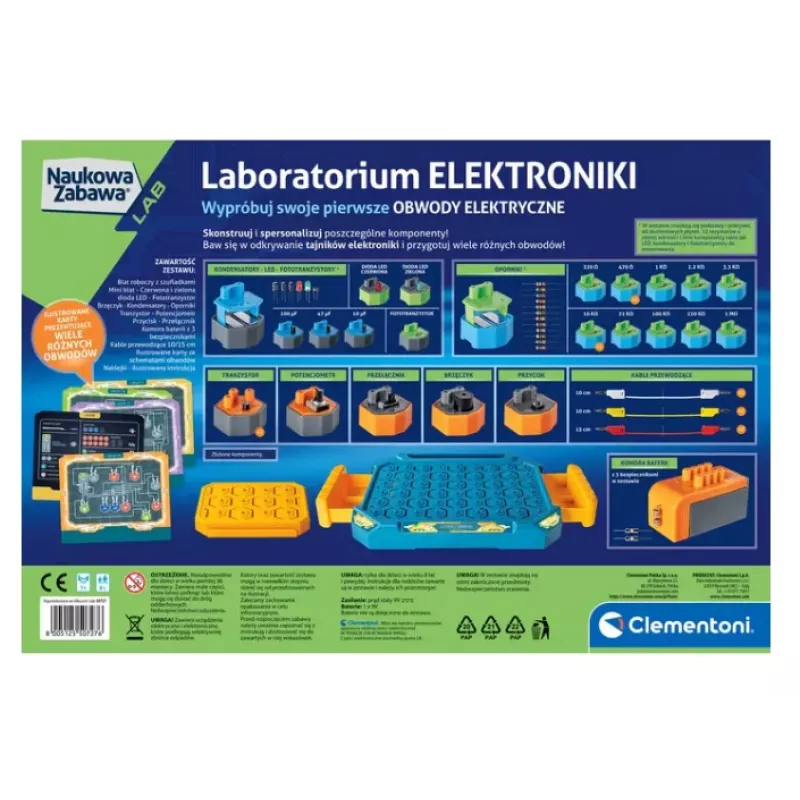 Clementoni Science Fun Laboratório de Eletrónica Língua Polaca 21284