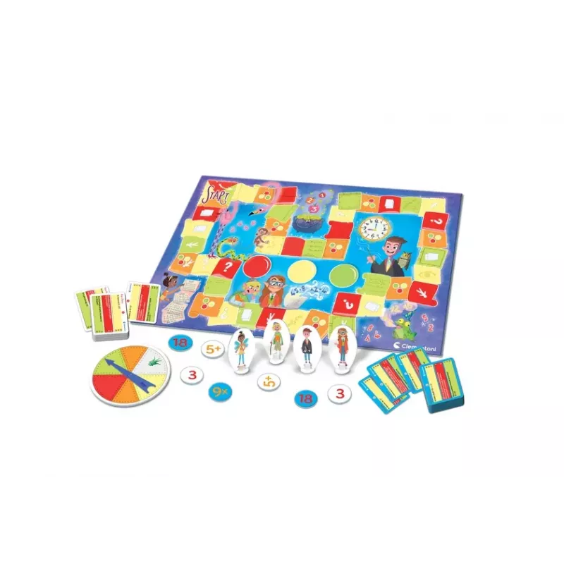Clementoni Naukowa Zabawa Jogo de Tabuleiro de Aprendizagem Matemática Aprender a Brincar 50778