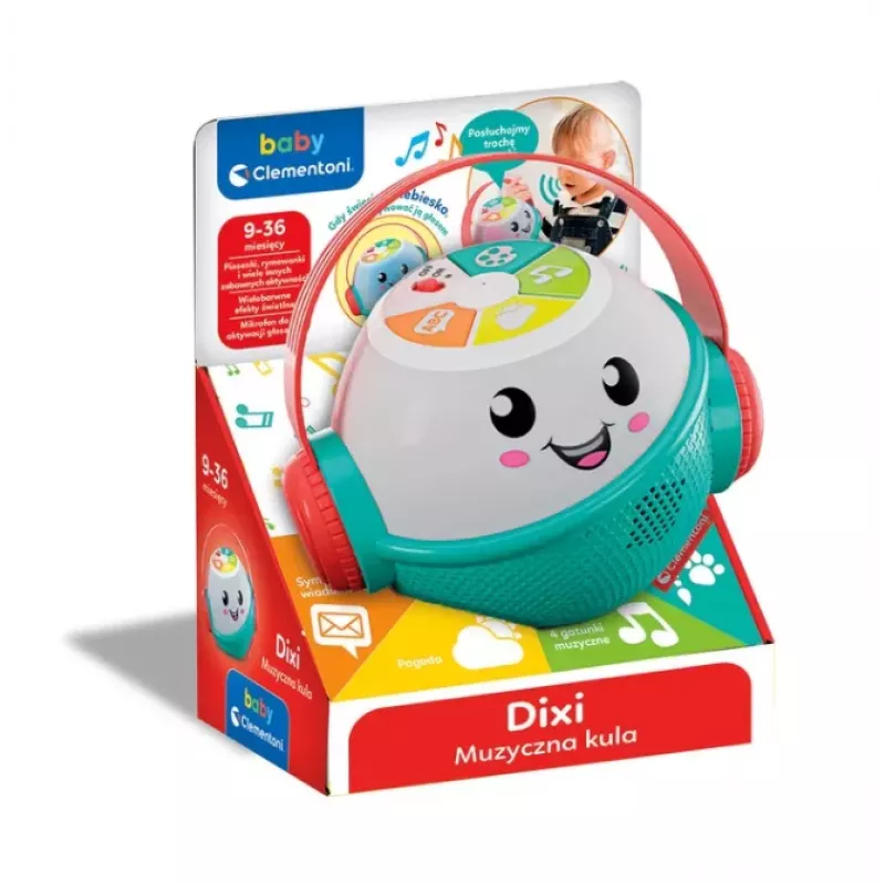 Clementoni DIXI Bola de Música Interativa com Microfone (língua polaca) 50800