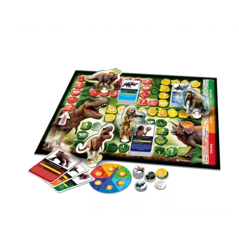 Jogo de Tabuleiro Quiz Dinossauros & Pré-História Edição Idade do Gelo Língua Polaca Clementoni 50804