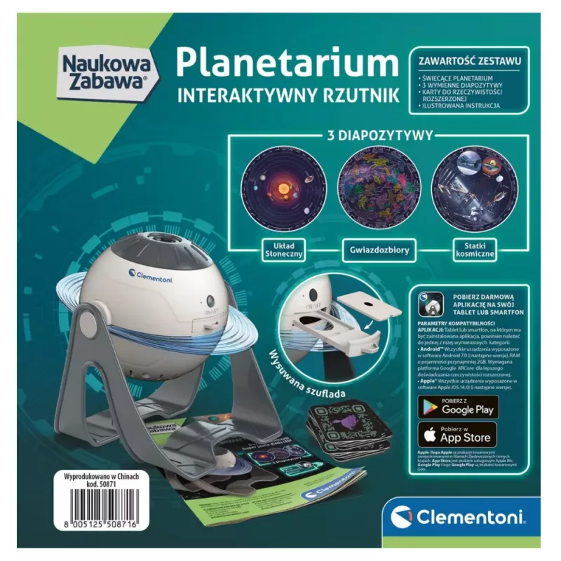 Clementoni Projetor de Planetário Interativo Língua Polaca 50871