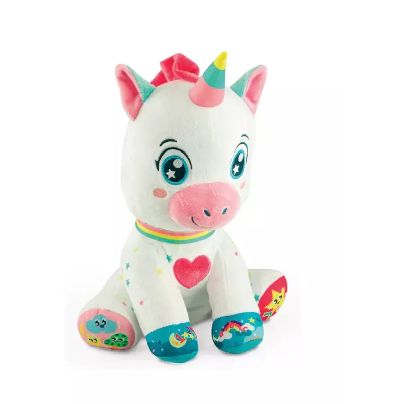 Clementoni Sweet Peluche Interativo Unicórnio Luzes & Canta Língua Polaca 50937