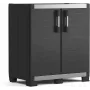 Armário de garagem KETER GARAGE CABINET XL IT - armário de resina de alta resistência com 4 prateleiras ajustáveis, portas duplas com fechadura, cinzento/preto