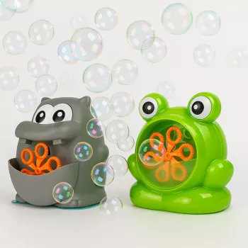 Koala Games G2495 Máquina de bolas de sabão Rã e Hipopótamo (cor aleatória)