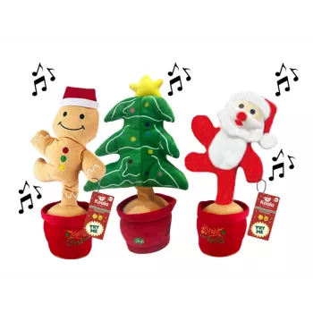 Koala Games G2585 Peluche de Natal que dança, canta e ilumina 36 cm