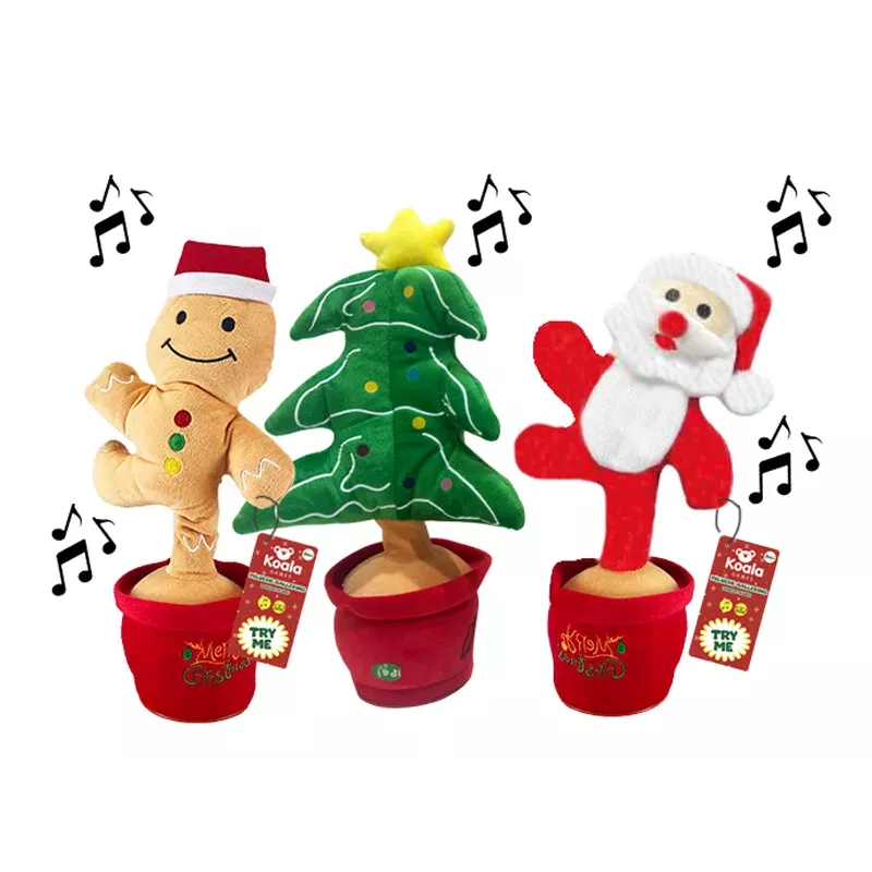 Koala Games G2585 Peluche de Natal que dança, canta e ilumina 36 cm
