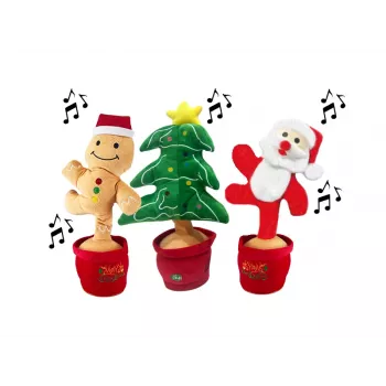 Koala Games G2585 Peluche de Natal que dança, canta e ilumina 36 cm
