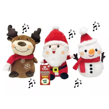 Koala Games G2586 Peluche de Natal que dança, canta e ilumina 24 cm