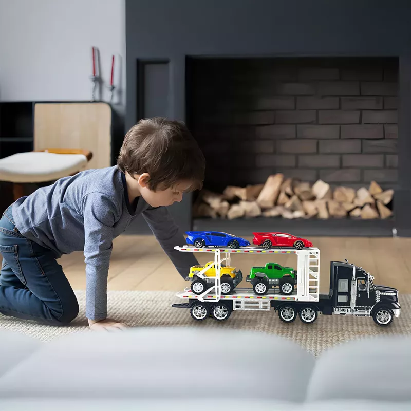 Koala Games G2591 Camião transportador de carros com 4 carros die-cast