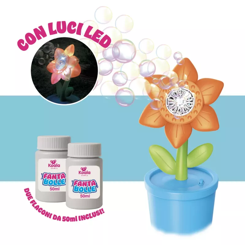 Koala Games G2659 Soprador de bolas de sabão em forma de flor (cor aleatória)