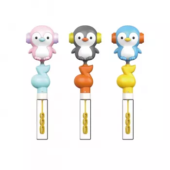 Koala Games G2661 Máquina de bolas de sabão pinguim com tampa musical (cor aleatória)