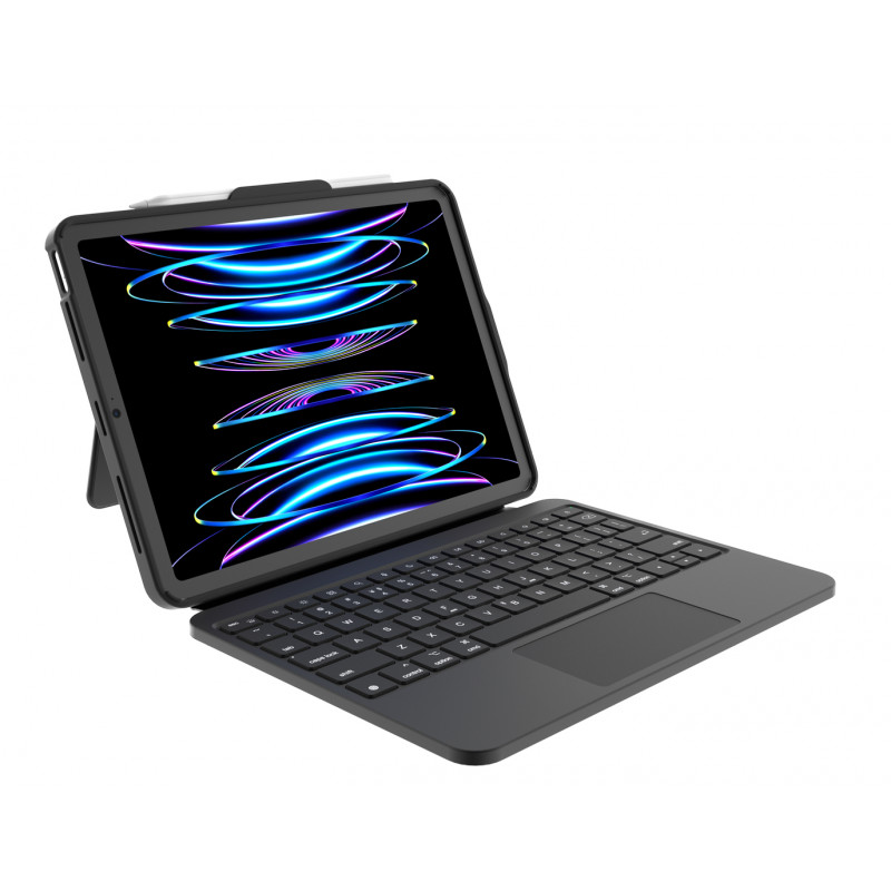 Capa com teclado DEQSTER Prime para iPad 10.ª geração (2022) UK QWERTY preto