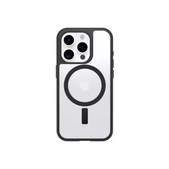 OtterBox React Series MagSafe Case para Apple iPhone 16 Pro - Black Crystal (Clear/Preto)
