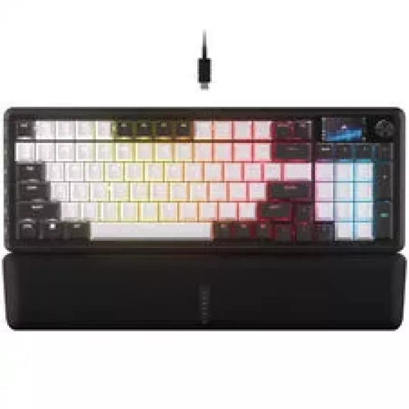 Corsair VANGUARD 96 teclado gaming, mecânico, RGB, 8000 Hz - MLX Plasma Switches, ISO (DE), preto/branco