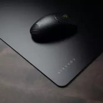 Corsair MM tapete de rato em vidro, superfície de vidro mate, base antiderrapante - preto, 40 cm x 50 cm