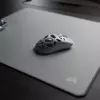 Tapete de rato gaming CORSAIR MM, superfície de tecido, bordos anti-desfiamento - cinzento, L