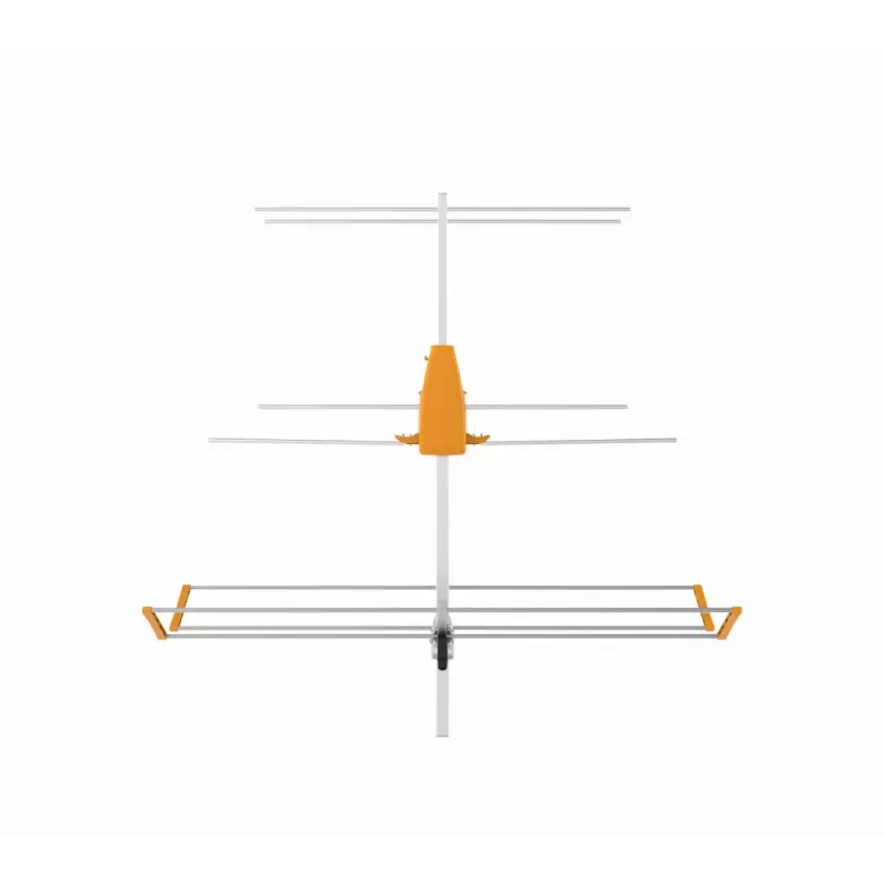 Antena VHF TELEVES Yagi V BIII, 5 elementos, 174-230 MHz, 7,5 dBi, ficha F, exterior, Preto