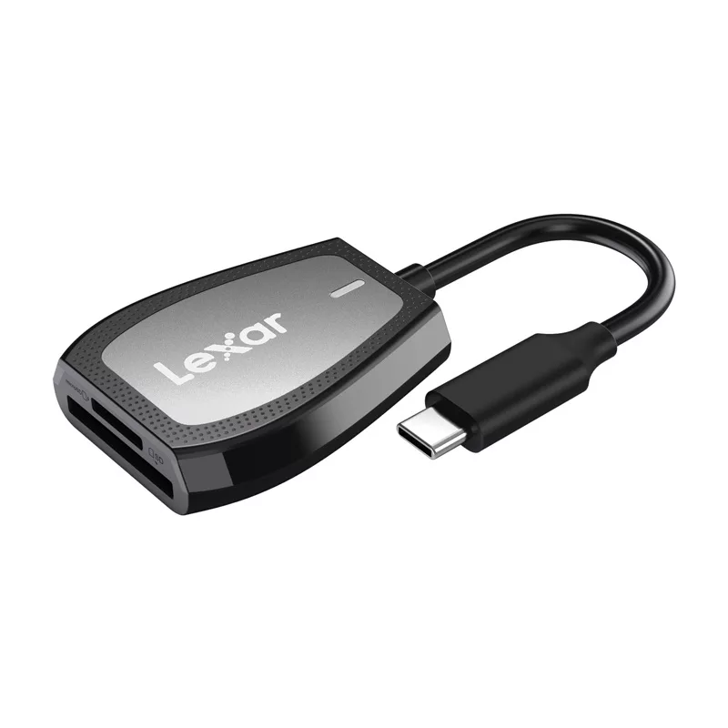 Lexar Leitor de Cartões de Memória SD/microSD Dual-Slot, USB-C