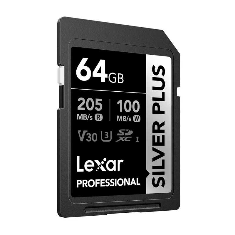 Lexar Professional SILVER PLUS SDXC 64GB Cartão de Memória UHS-I U3 V30 A2