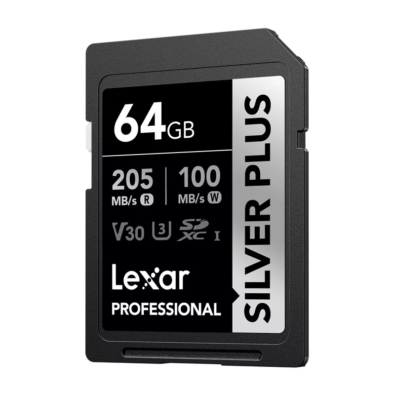 Lexar Professional SILVER PLUS SDXC 64GB Cartão de Memória UHS-I U3 V30 A2