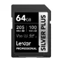 Lexar Professional SILVER PLUS SDXC 64GB Cartão de Memória UHS-I U3 V30 A2