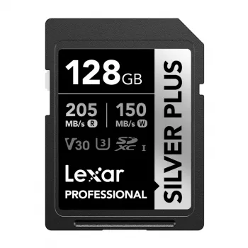 Lexar Professional SILVER PLUS SDXC 128GB Cartão de Memória UHS-I U3 V30