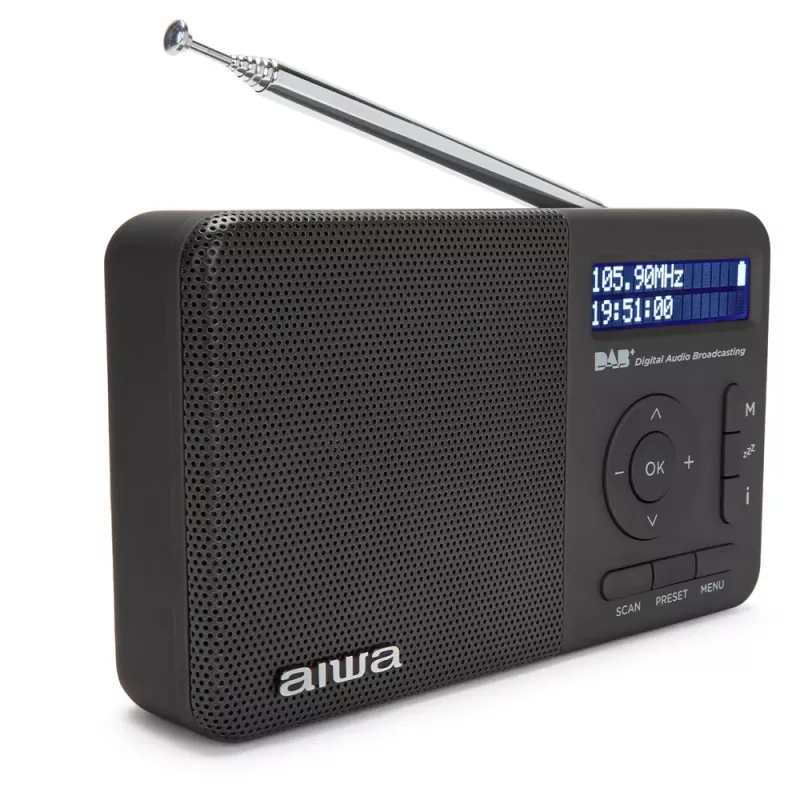 Aiwa RD-40DAB/BK Preto Rádio Portátil DAB+ & FM com Bluetooth