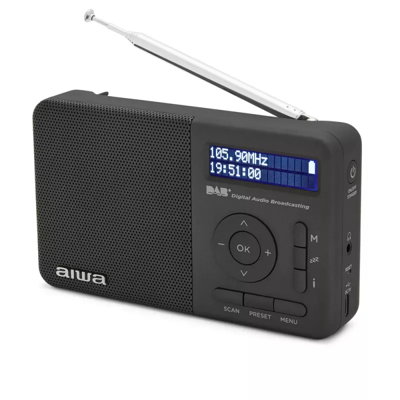 Aiwa RD-40DAB/BK Preto Rádio Portátil DAB+ & FM com Bluetooth