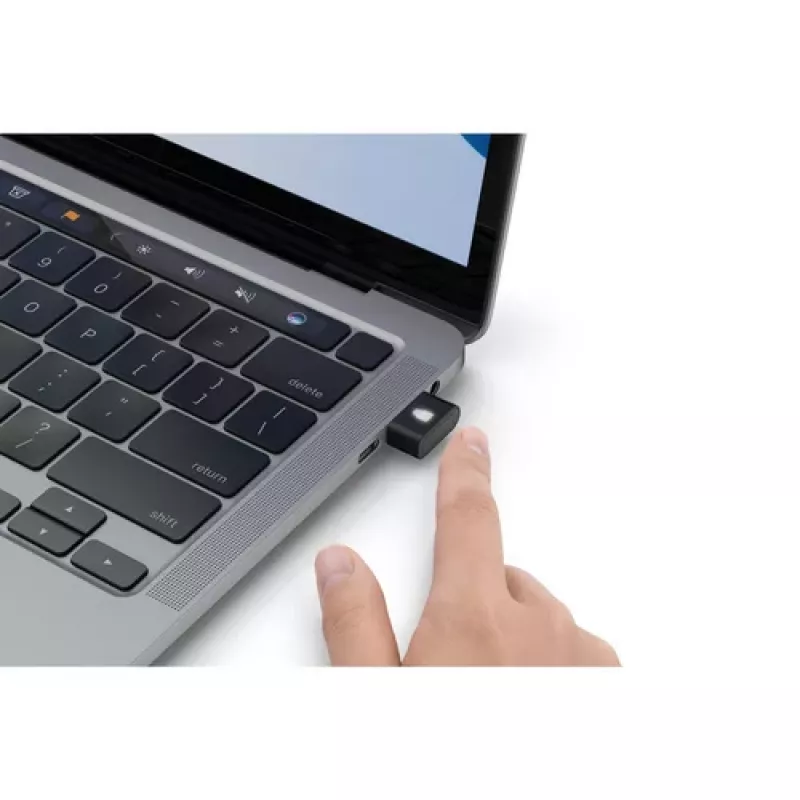 Kensington VeriMark IT 2.0 Leitor de impressões digitais, USB-C, FIDO2, Windows Hello, preto